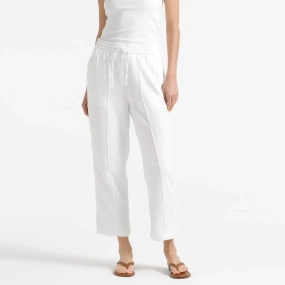 J. Crew New Seaside Pant in Soft Gauze White Sz XS BH799